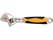 Ключ разводной с обрезиненой желто-черной ручкой 200мм, губки до 25мм. (54071) VOREL