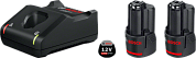 Аккумулятор 12В 2шт 2.0 А/ч Li-ion GBA 12V + ЗУ GAL 12V-40 (1 600 A01 9R8) BOSCH